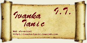 Ivanka Tanić vizit kartica